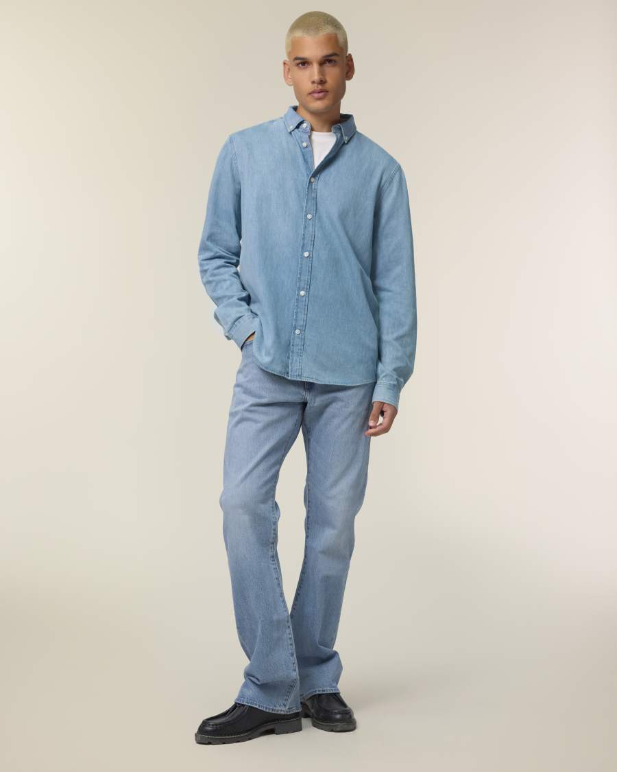 Stanley Denim Shirt — Light Wash