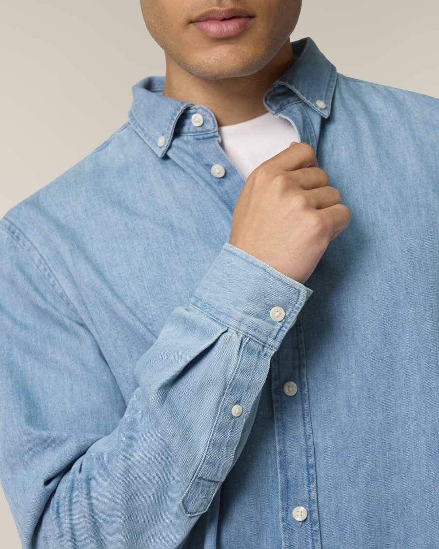 Stanley Denim Shirt — Light Wash