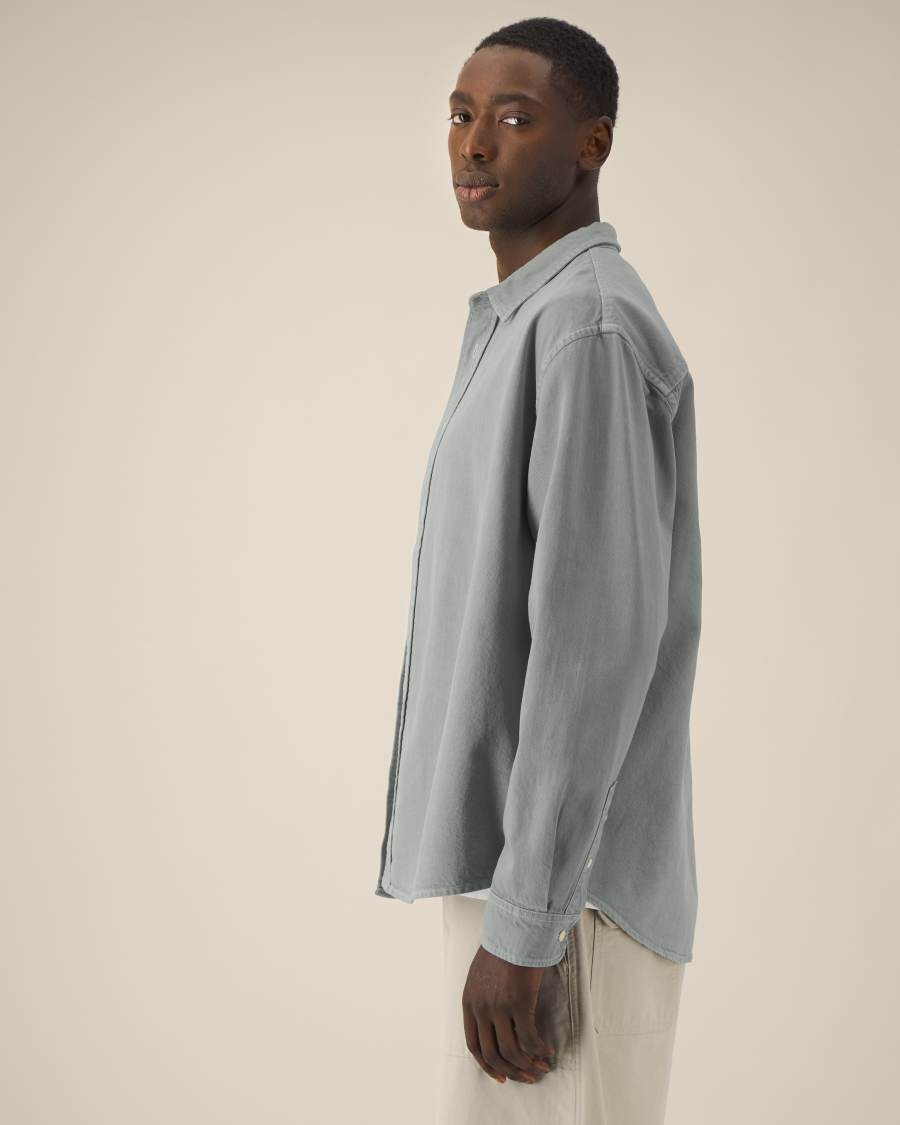 Worker Shirt — G. Dyed Misty Grey