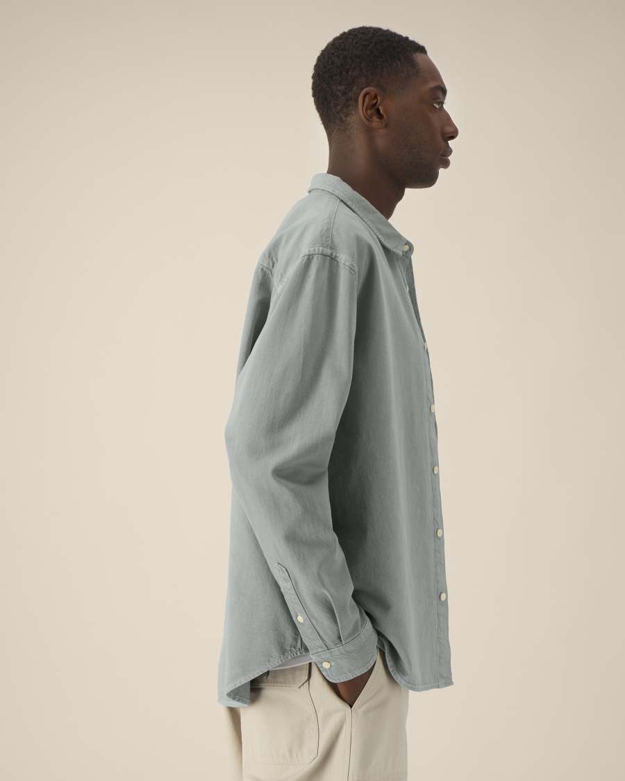 Worker Shirt — G. Dyed Misty Grey