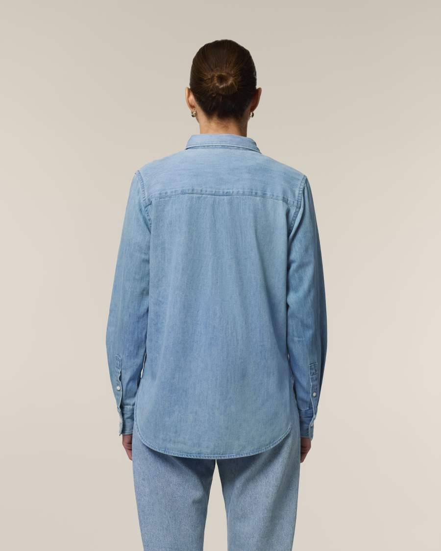 Stella Denim Shirt — Light Wash