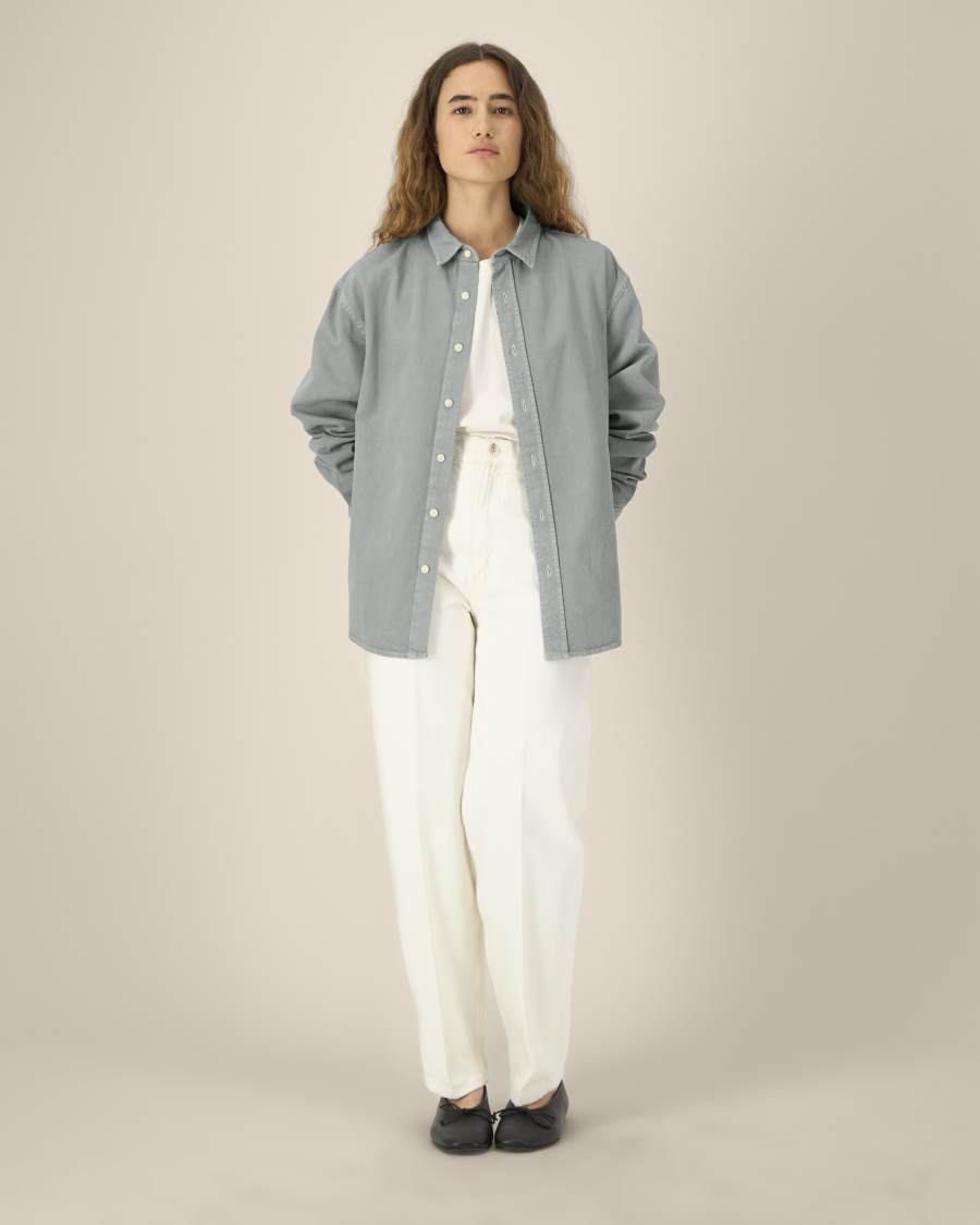 Worker Shirt — G. Dyed Misty Grey