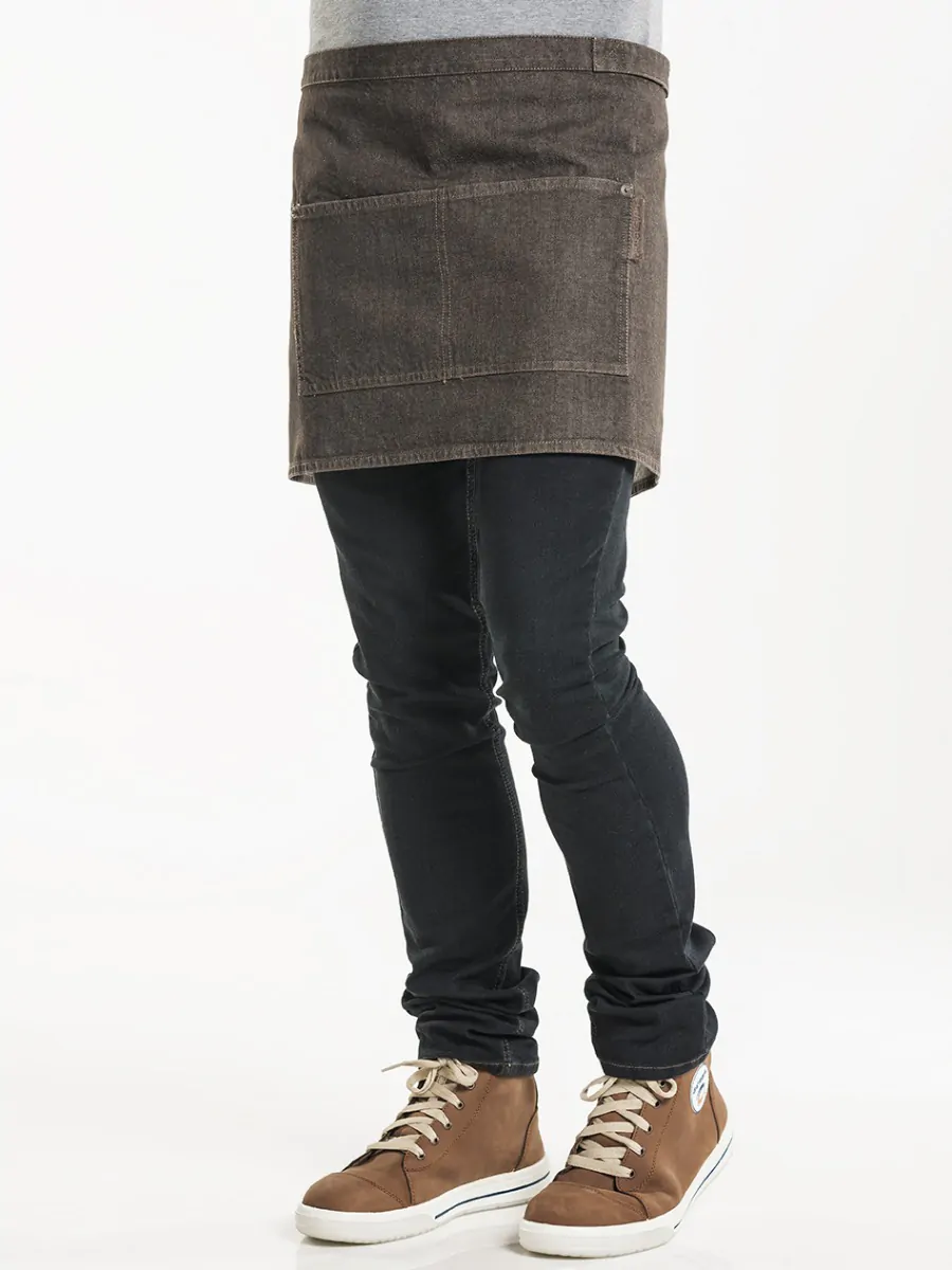 Grembiule in denim da vita — Denim marrone