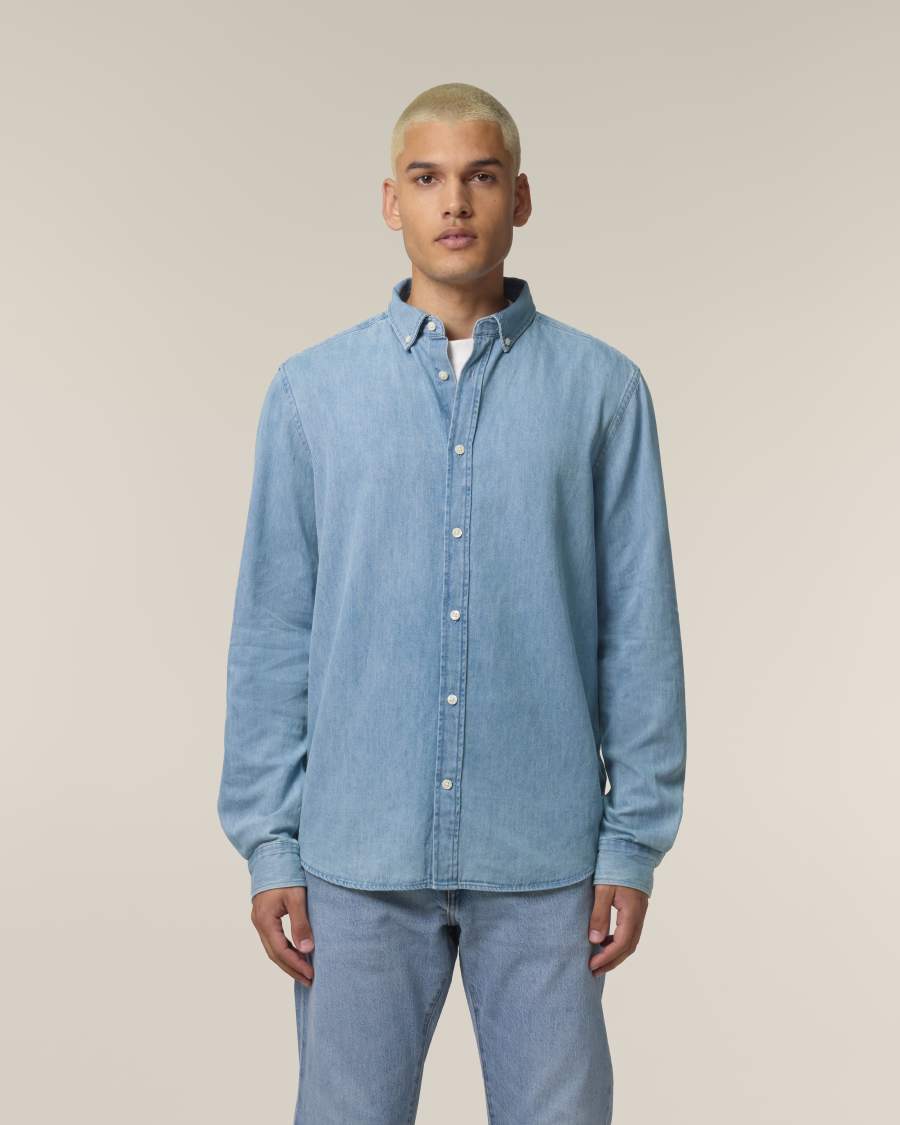 Stanley Denim Shirt — Light Wash