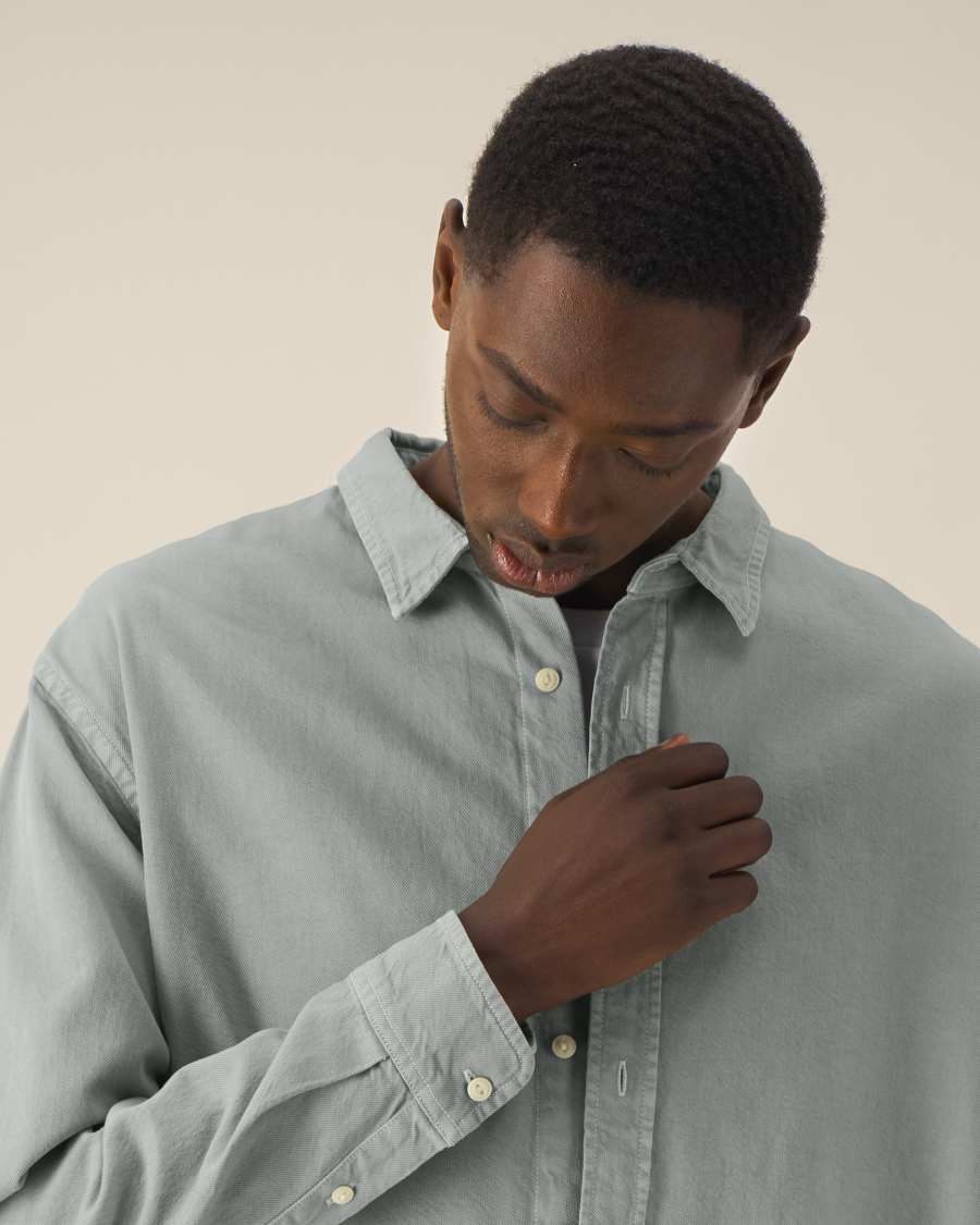 Worker Shirt — G. Dyed Misty Grey