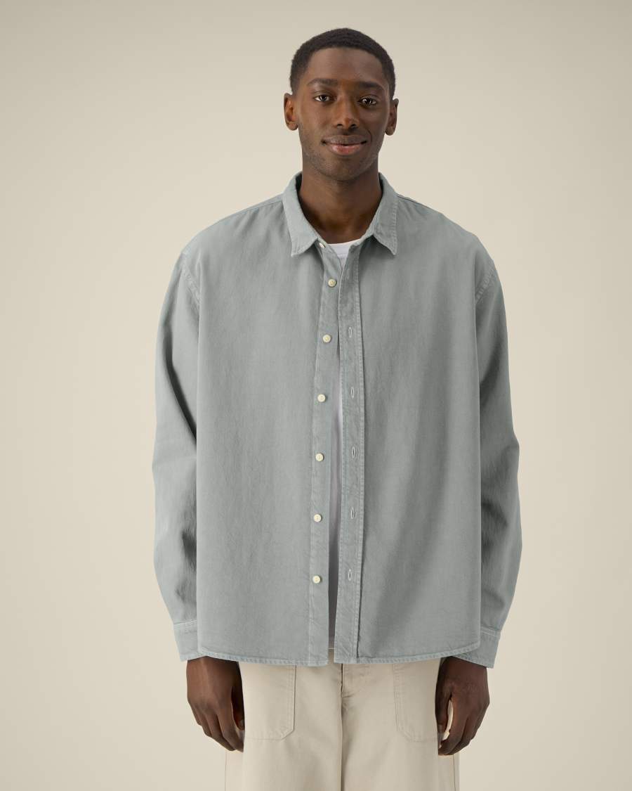 Worker Shirt — G. Dyed Misty Grey