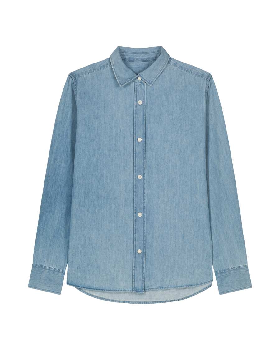 Stella Denim Shirt — Light Wash