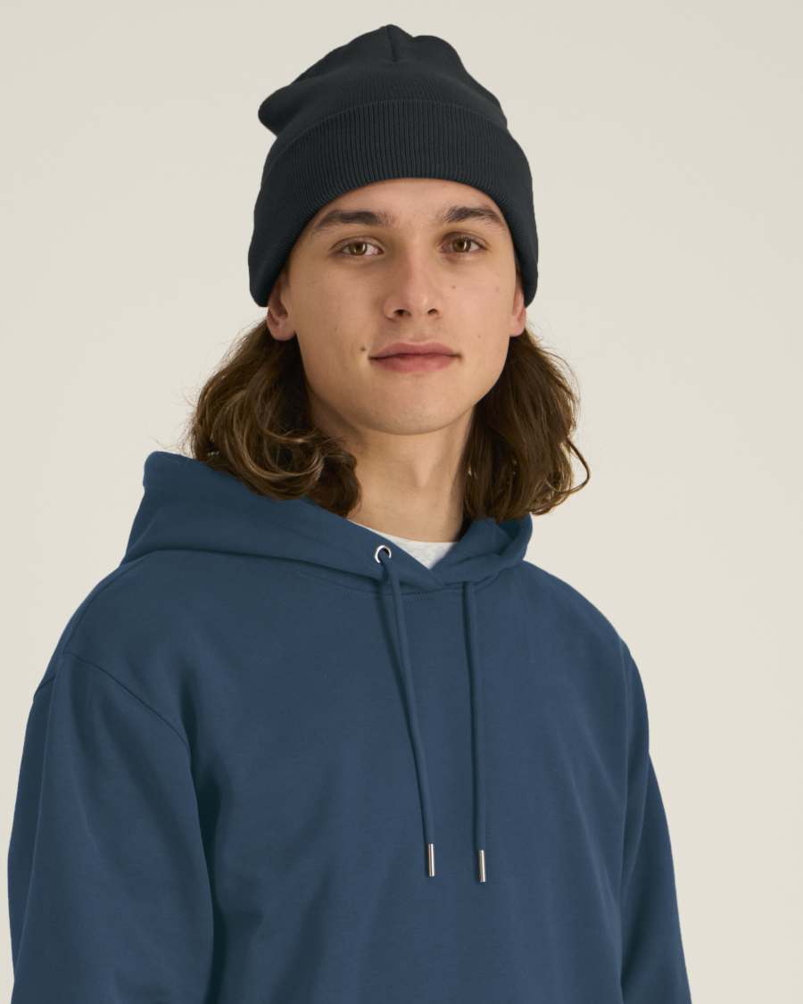 Rib Beanie — Black