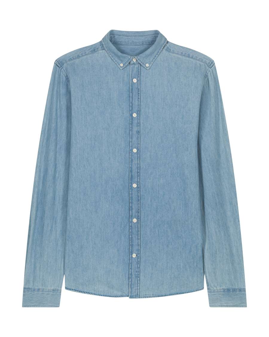 Stanley Denim Shirt — Light Wash