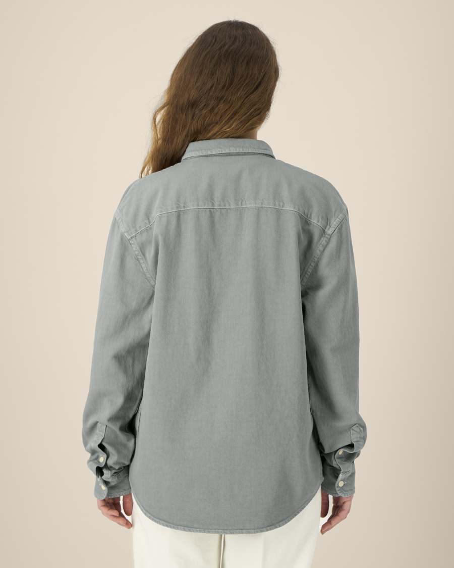 Worker Shirt — G. Dyed Misty Grey